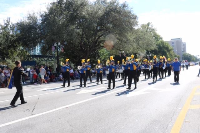 The Royal Marching Band performed in the Veterans Day parade.