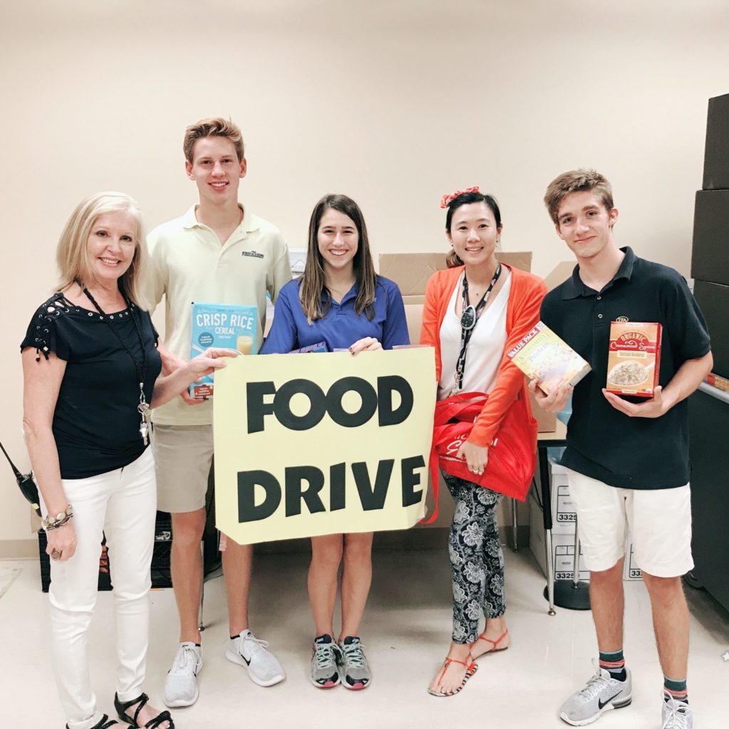 Seniors collect food for Millennia Elementary 