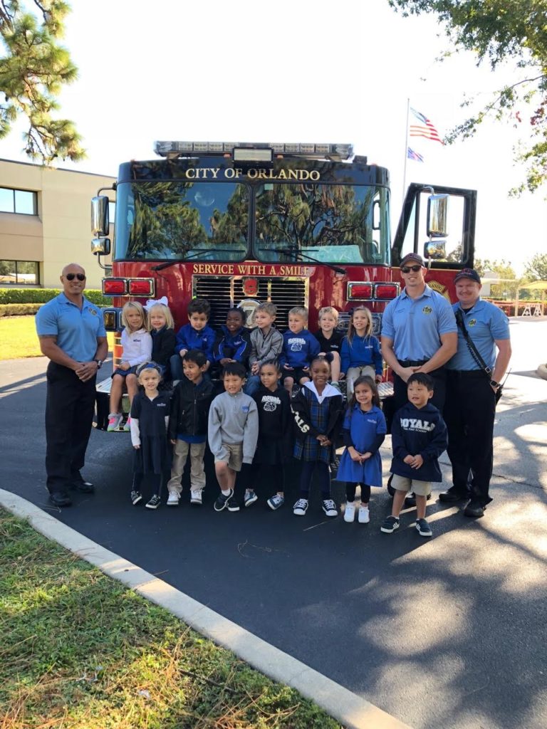 Fire truck comes to visit TFA