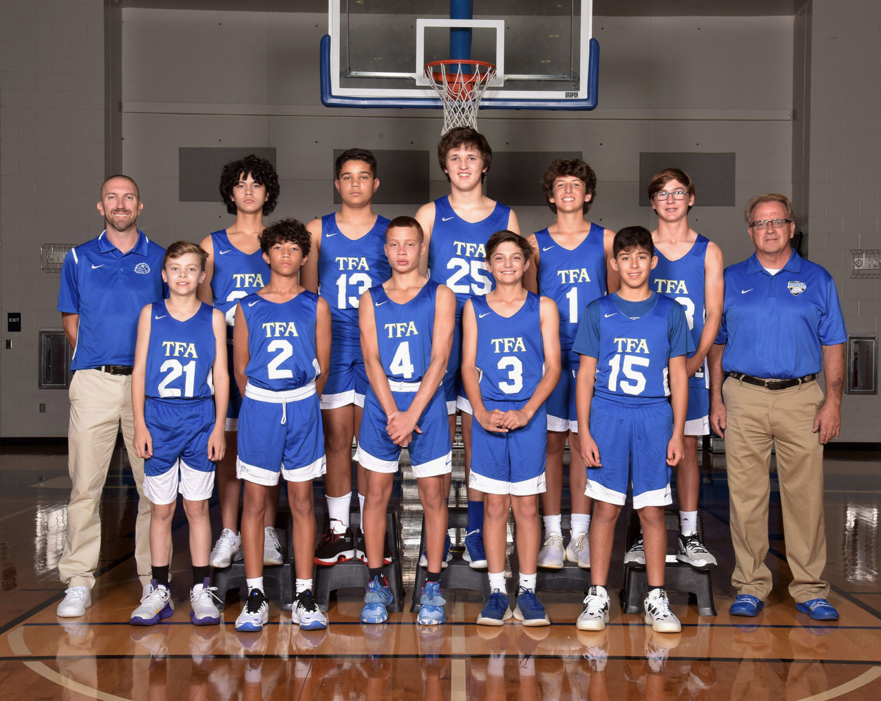 TFA 8th grade boys basketball team