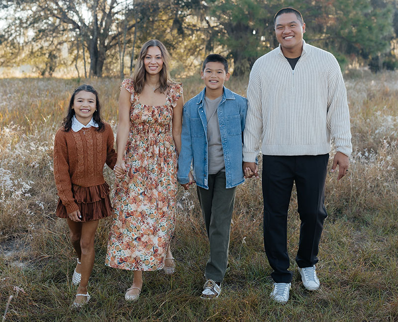 Andones family in field