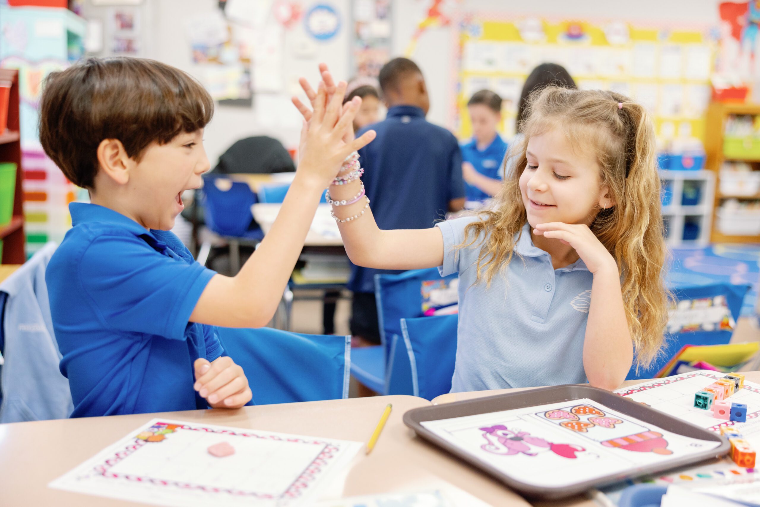 Engaged students watching teacher